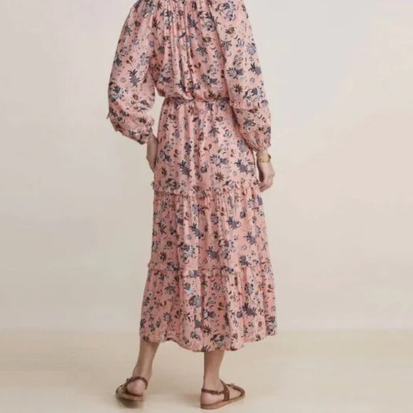 Vineyard Vines Amelia Tiered LongSleeve Ruffle Maxi Dress NWT size XS - Picture 3 of 8